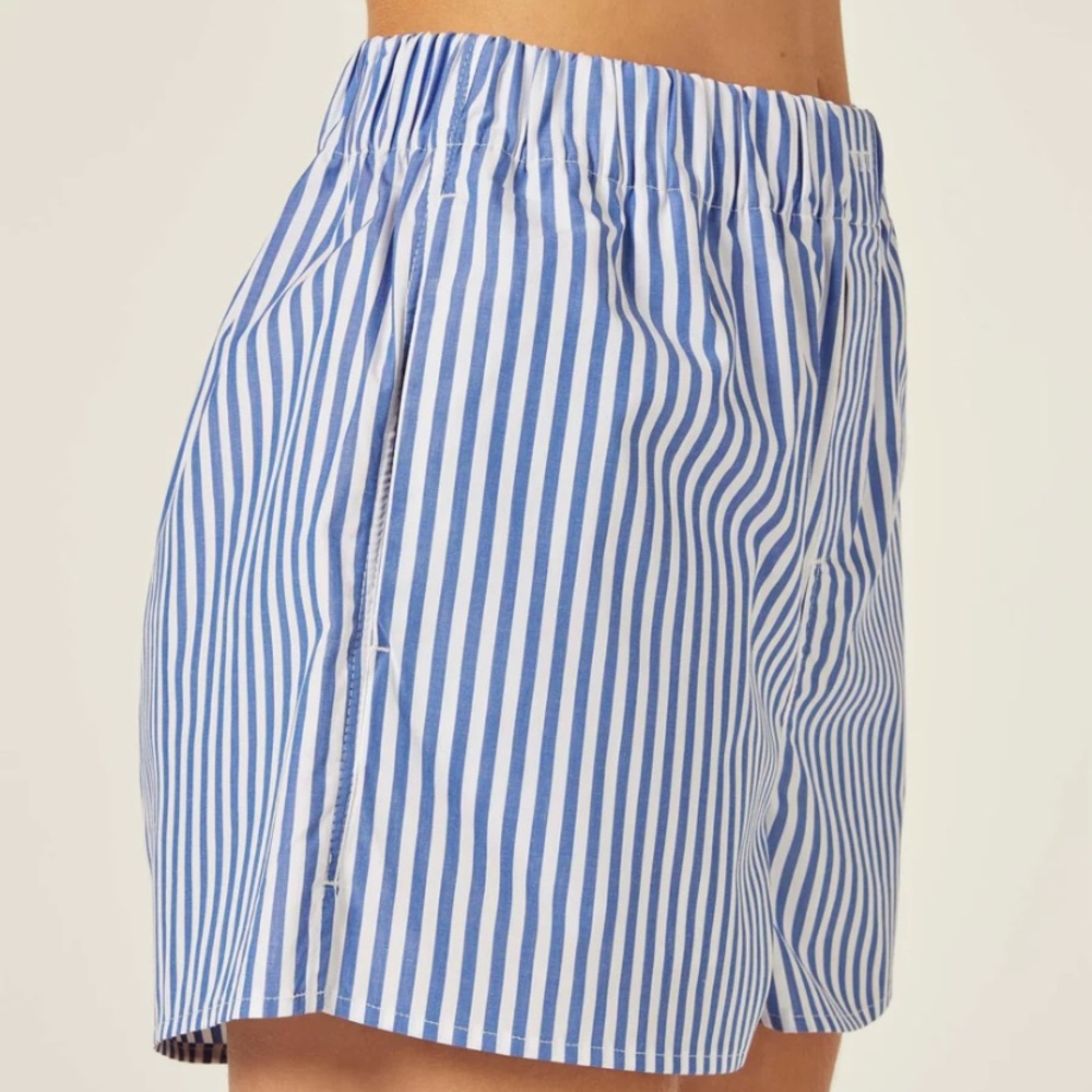 NWT Boxer shorts | With Nothing Underneath The Short: Poplin, Royal Blue Stripe